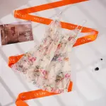 Floral prints White Satin Sleep Dress