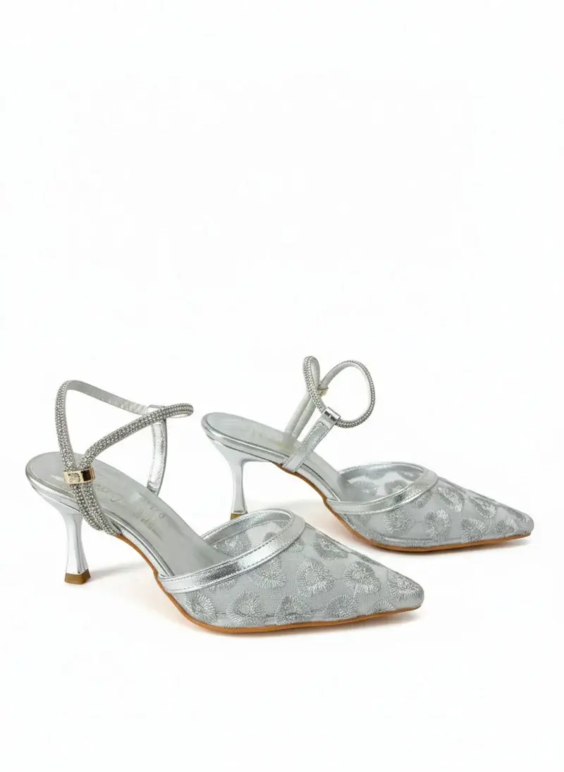 Elegant Lace Ankle Strap Heel C-80