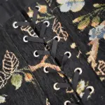 Floral Pattern Black Sculpting Corset