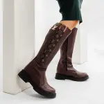 LONG BOOT FLATS LEATHER BLV-34