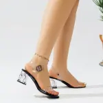 Transparent Heel Sandal C-49