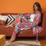 Art Deco Colorful Kimono Set