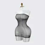 Star Glitter See Through Strapless Crystal Mesh Lingerie