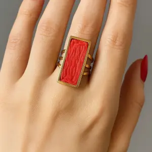 Woven Statement Ring Stainless Steel Pure RI-21