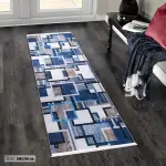 Blue Harmony digital corridor carpet