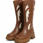boot with a bold design mid heels B-42