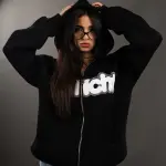 Dimlicht Zip - BLACK HOODIE