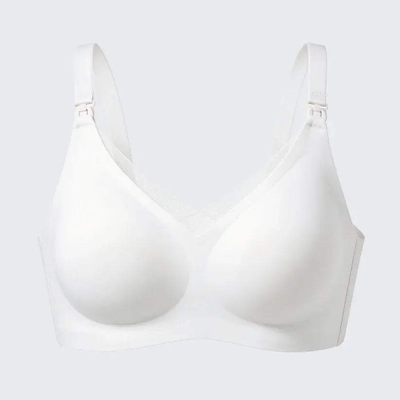Seamless Front Clip Nursing Bra Wirefree Anti-Sagging Maternity Bralette