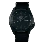 SEIKO Men's Hand Watch 5 SPORTS Black Nylon Strap, Black Dial SRPE69K1