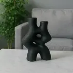 Handmade Pottery Vase with Dual Openings