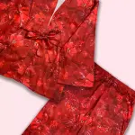 Hibiscus Red Kimono Set