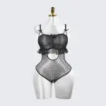 Sheer Lace Stitching Seductive See-Through Bodysuit