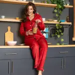 Red Scarlet Velvet Pajama