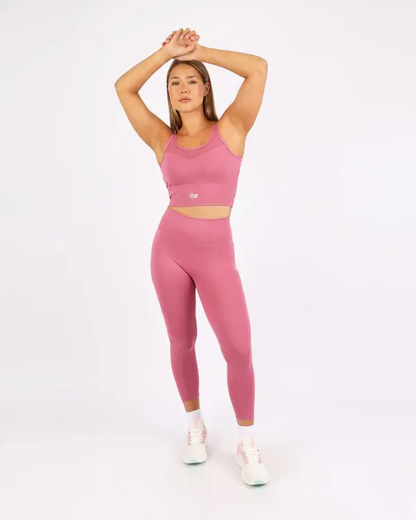 Curve Accent High-Rise Pink Leggings