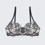 Breathable Skin-Friendly Embroidered Bra Thong Set