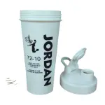 MD STAY FIT Jordan Protein Shaker Bottle with Mixing Ball, Flip-Top Lid, for Gym and Fitness
