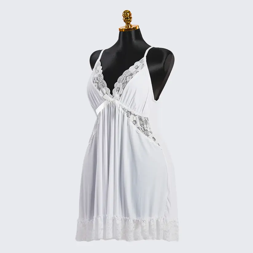 Lace V Neck Nightwear Spaghetti Strap Babydoll