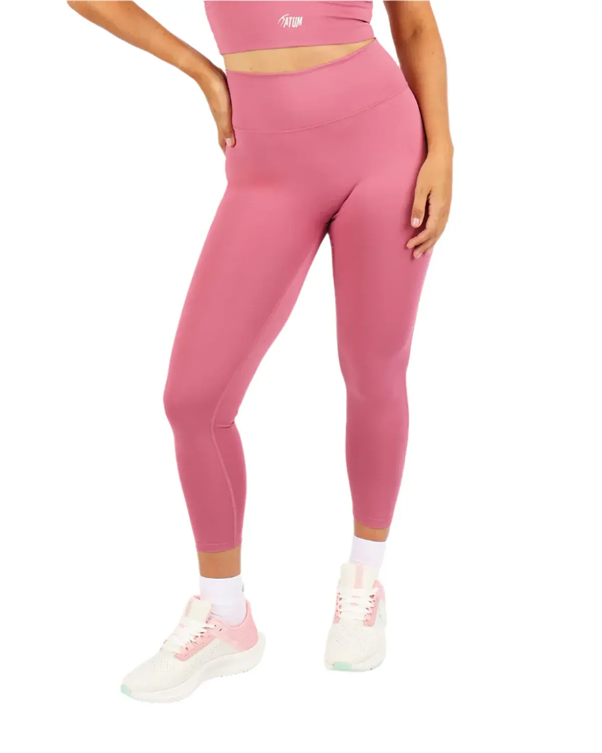 Curve Accent High-Rise Pink Leggings