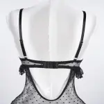 Sheer Lace Stitching Seductive See-Through Bodysuit