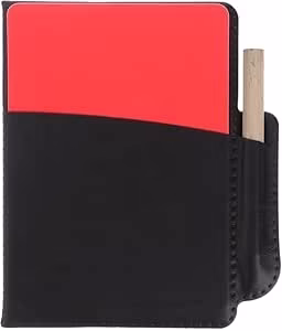 M D Stay Fit Football Referee Card Sets Red Yellow Football Warning Cards PVC Black