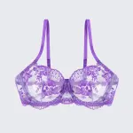 Breathable Skin-Friendly Embroidered Bra Thong Set