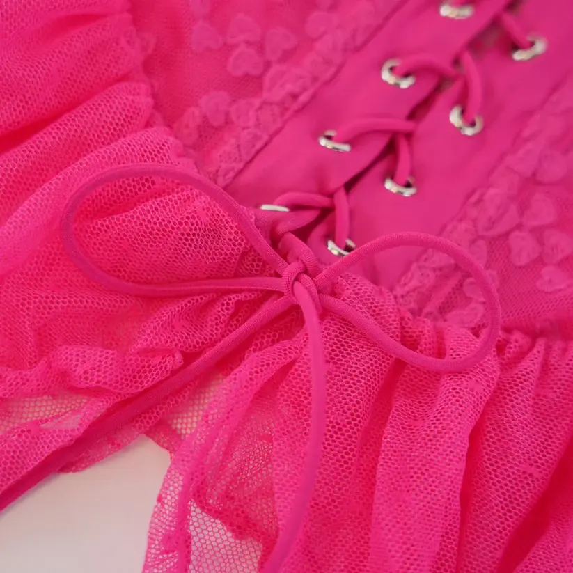 Sexy Lace Lingerie See-through Miniskirt Underwear