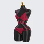 Lace Hollow Splicing Bra & Panty Set
