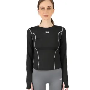 Streamline Long Slevess Women's Black Top