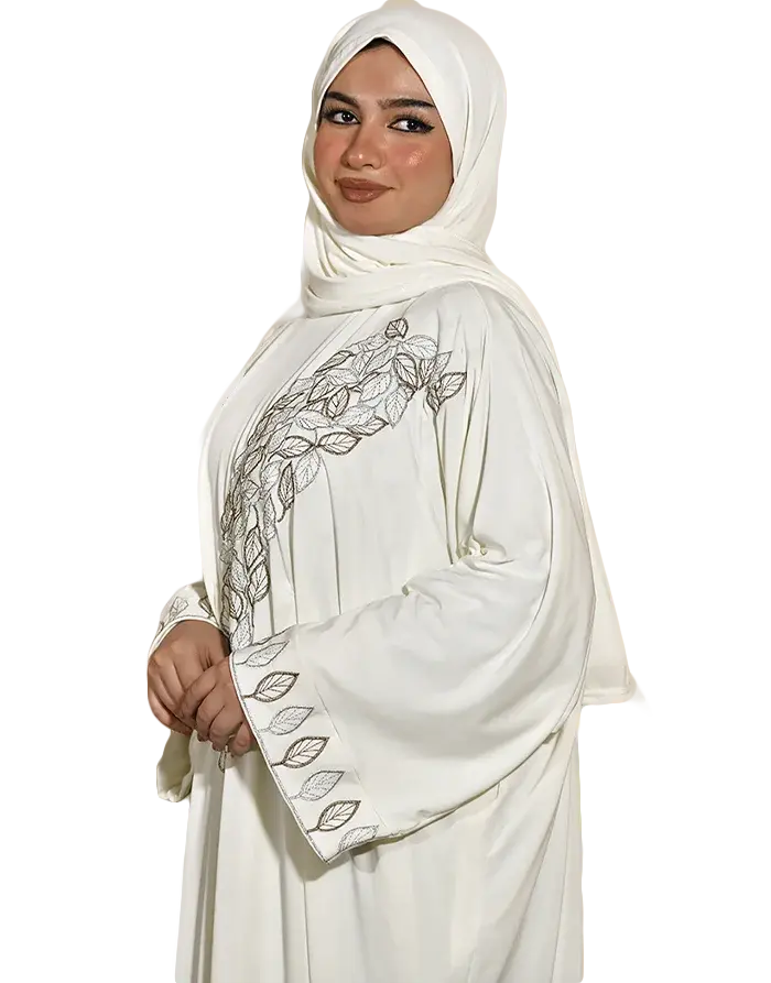 إسدال ريش نعام ابيض
