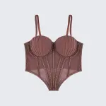 Padded Rhinestone Boning Shaping Corset Top