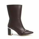 Elegant boot with stylish front buckle detail R-70