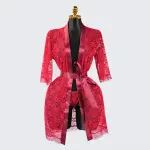 Lace Embroidered Sheer Hollow-Out Robe