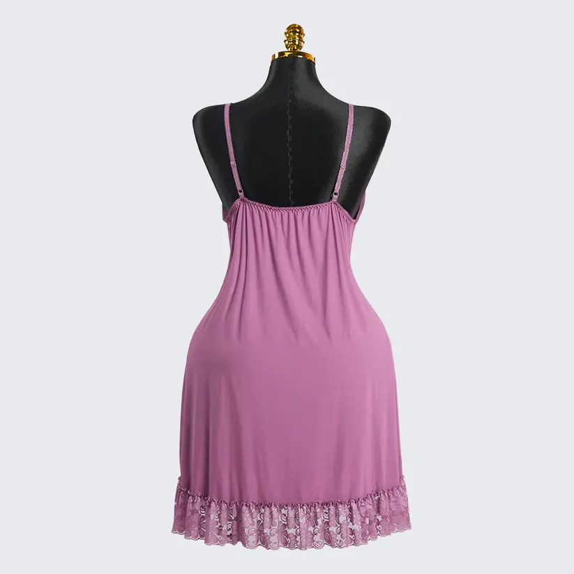 Lace V Neck Nightwear Spaghetti Strap Babydoll
