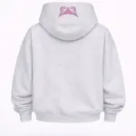 EVE's Boxy Pink on Grey hoodie