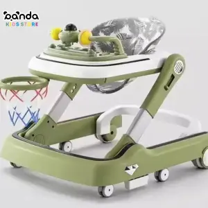 مشاية اطفال متعددة الوظائف مع العاب تفاعلية ، قابلة للتعديل والطىّ عجل دوران ٣٦٠درجة