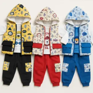 ترنج ٣ قطع مع جيليه ووتر بروف ، اسد جيوب