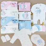 طقم مواليد ١٠ قطع قطيفة مبطن شتوي ، بلالين من السندباد ، هدية