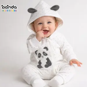 سلوبيت قطن ابيض باندا منقط اذن بارزة تو جيرلز