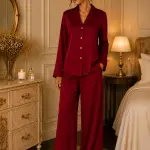 Ruby Crinkled Marble Effect pjs