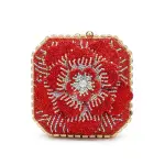 Camellia Floral Crystal-Embellished Evening Bag VS-63