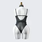 Lace See-Through Metal Chain Bodysuit