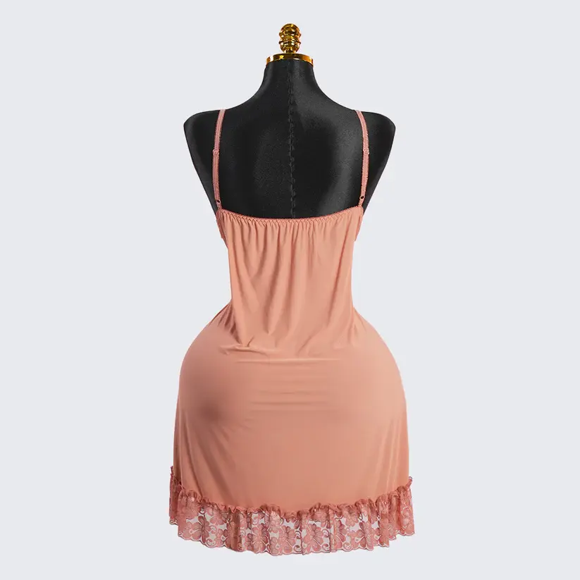 Lace V Neck Nightwear Spaghetti Strap Babydoll