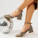 Leather Sandal With Glitter-R-702