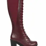 Long Neck Lace-Up Leather Boot B-66