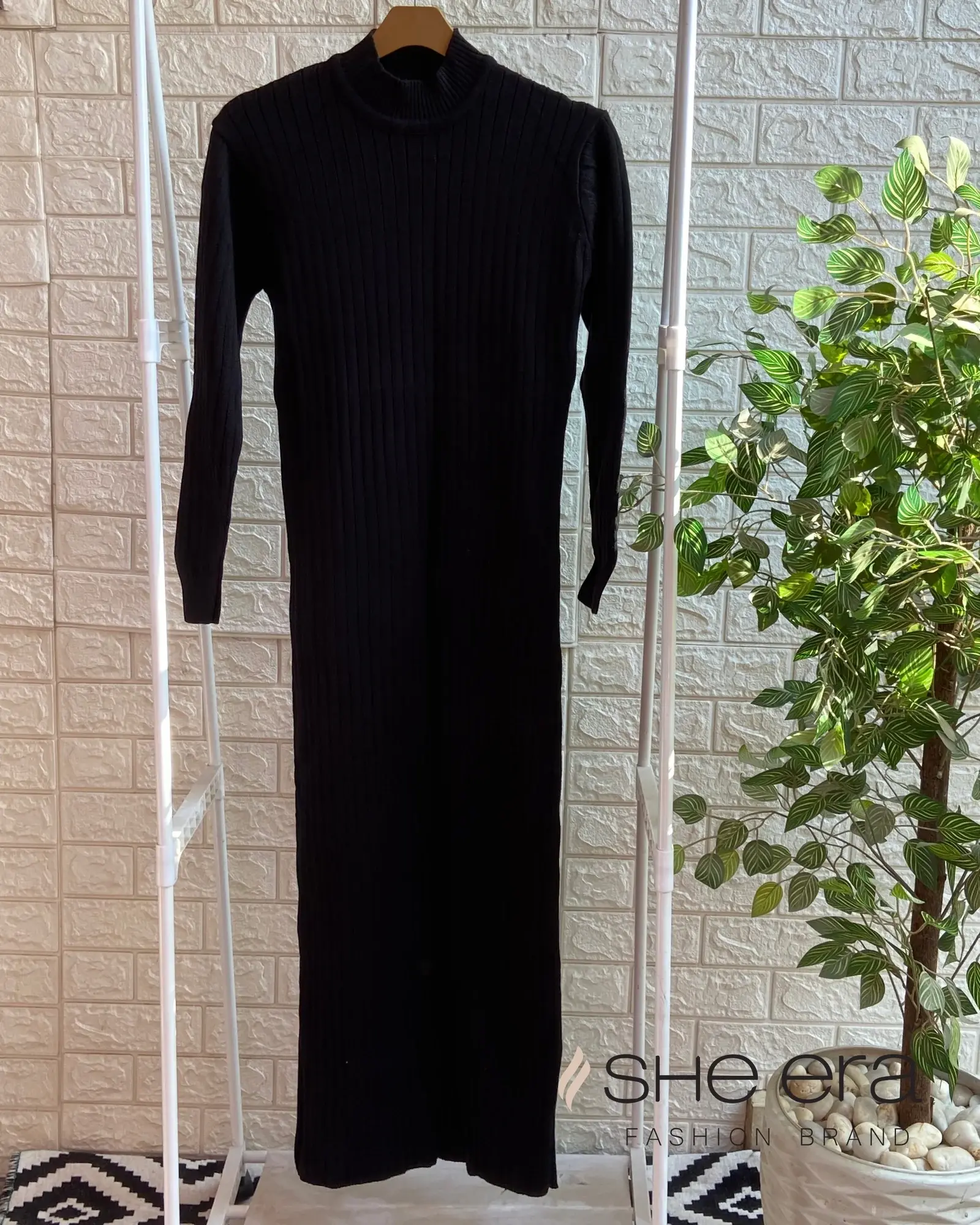 Rib Dress (Black)