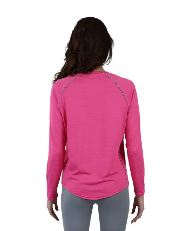 Slim Long Sleeve Fuchsia Top