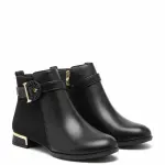 Ankle Boot with Low Heel and Side Buckle B-56