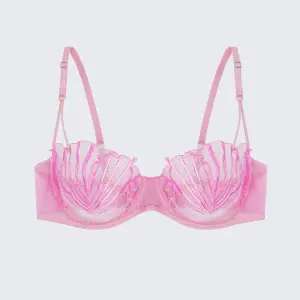 Geometric Lace Embroidery Lingerie Set