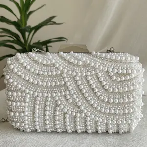 Silver Mother Of Pearls Clutch