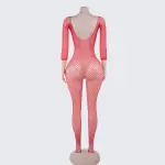 [2+ Items, 300 EGP Each] Women's See-Through Fishnet Open Crotch Net Tights Bodystocking